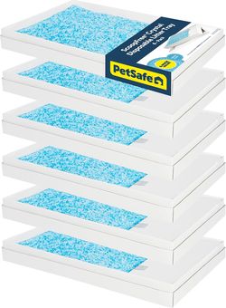 PetSafe ScoopFree Crystal Pro Self-Cleaning Litter Box + 8 Refill Trays