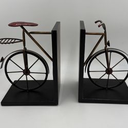 Metal Bicycle Bookends 