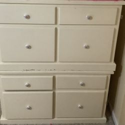 Largw Solid Wood Amour & Dressers - Cream