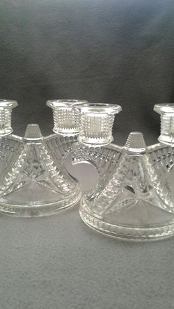 Crystal candle holders
