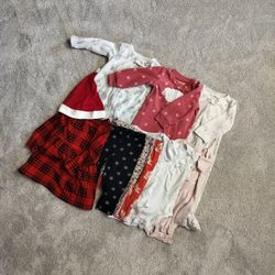 Baby Girl Bundle Clothes Onesies Sleepwear Pants Hat Dress