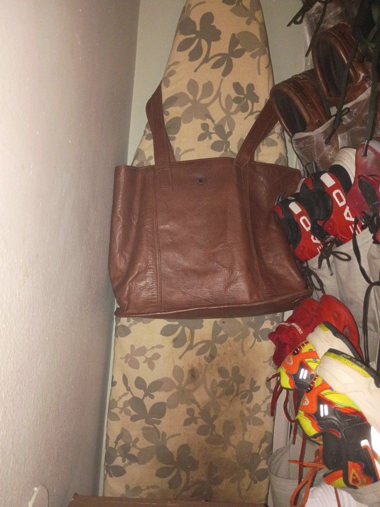 Leather Bucket Bag.