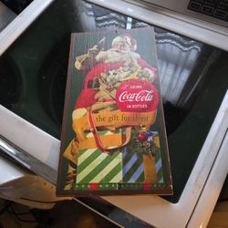 vintage-style Coca-Cola Christmas wood sign