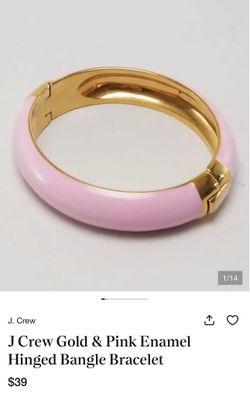 J Crew Gold & Pink Enamel