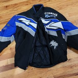 Yamaha Jacket Textile Size Medium Armored For Motorcycle Riding