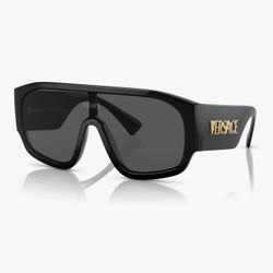 🕶️ Versace Woman Sunglasses Black Frame, Dark Grey Lenses, 0MM