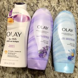 Olay age defy & Moisture Ribbons Plus  body wash bundle 