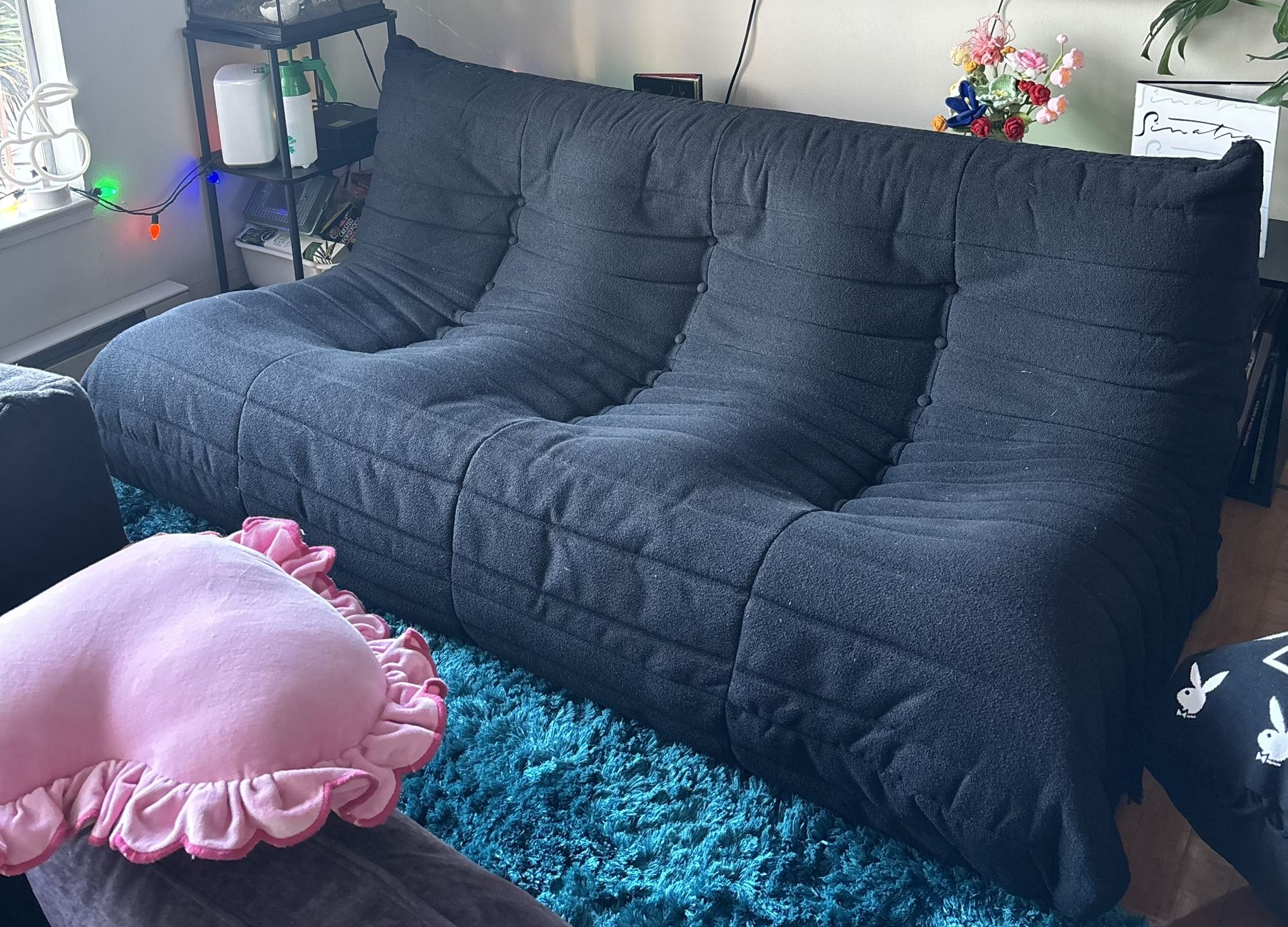 Black Caterpillar Couch