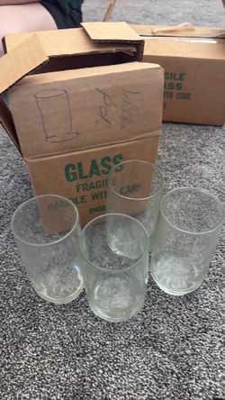 vintage princess house crystal four piece glass set