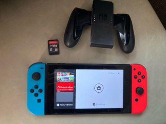 Nintendo switch + game and controller