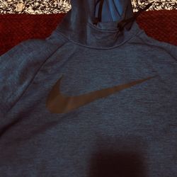 Men Blue Nike Hoodie Sweatshirt Large 