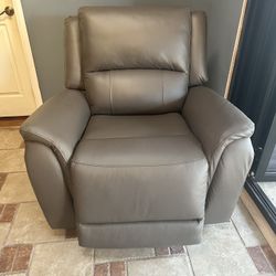 Leather Power Recliner Sofa Chair 