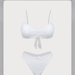 New , Never Worn Small White Bikini 