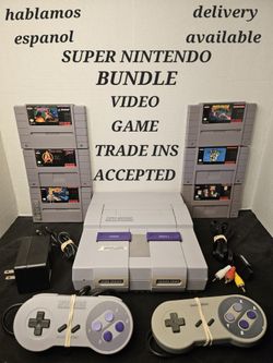 SUPER NINTENDO BUNDLE WITH MARIO AND MORE! SELL OR TRADE