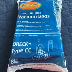 Oreck Vacuum Bags Type CC Made By Enviro Care