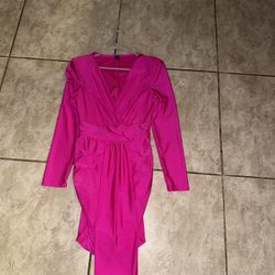 Hot pink mini dress 