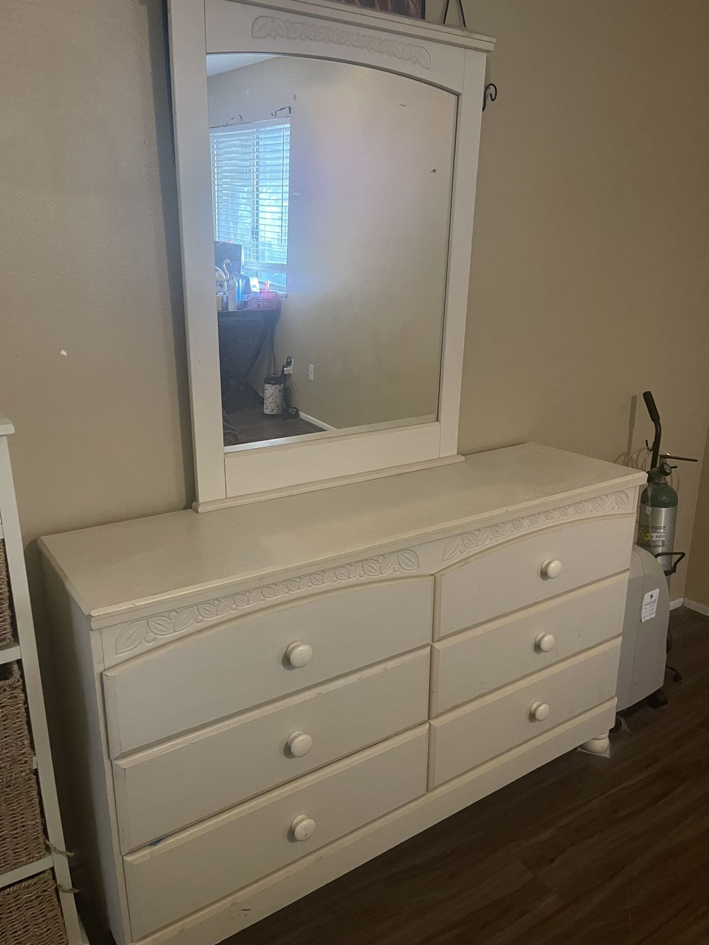 Dresser And Mirror.