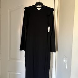 Treasure & Bond Black Long Sleeve Dress Treasure & Bond Size: S