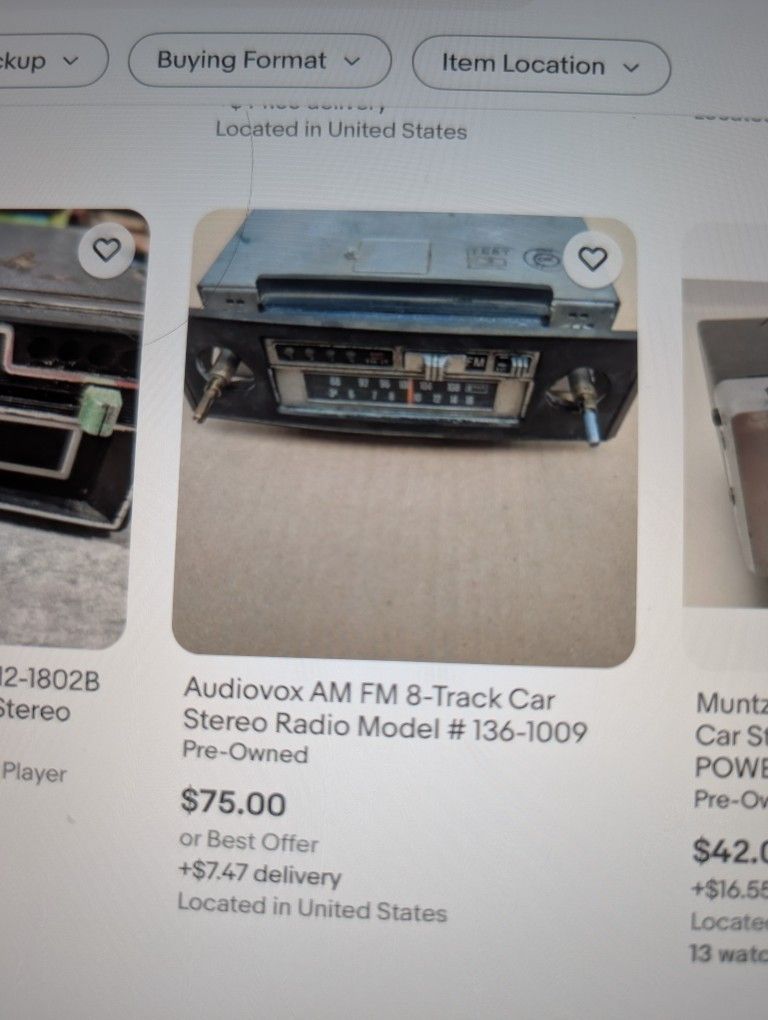 $35 Nostalgia Am/Fm 8-Track Radio