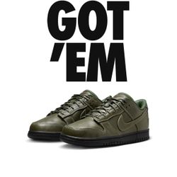 Nike Dunk Low Retro Premium Army Olive Size 11.5 – Nike Drop Win (1/26 Delivery) 