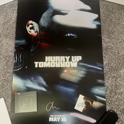 The Weeknd Hurry Up Tomorrow Signed Movie Poster And Cd Insert