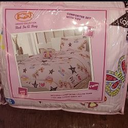 6 Peice Girl Comforter Twin 