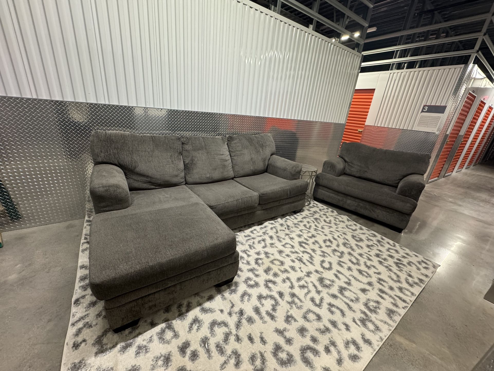 Sectional Couch W/ Chair (Free Delivery!)