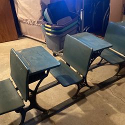 Vintage Catholic School Desks From Original School