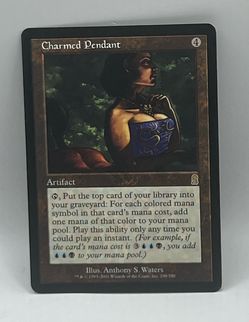 MTG Odyssey Charmed Pendant Artifact Card