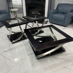 Coffee Table And 2 End Tables