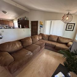  Brown Sectional Couch