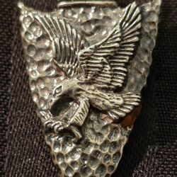 Vtg. Sterling Silver Eagle Arrowhead Pendant 1 1/2" X 1".Very Rare!