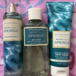 Water Lily Springs Bath And Body Works Set