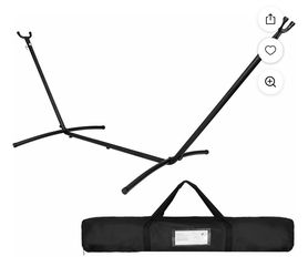 9FT Portable Hammock Stand Patio Outdoor Metal Frame Rack - Black