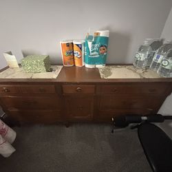 Antique dresser with real marble top pieces