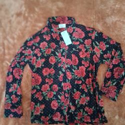 Beautiful Floral Sheer Top