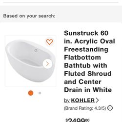 Kohler Free Standing Tub