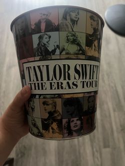 Taylor Swift pink The Eras film tour metal popcorn bucket