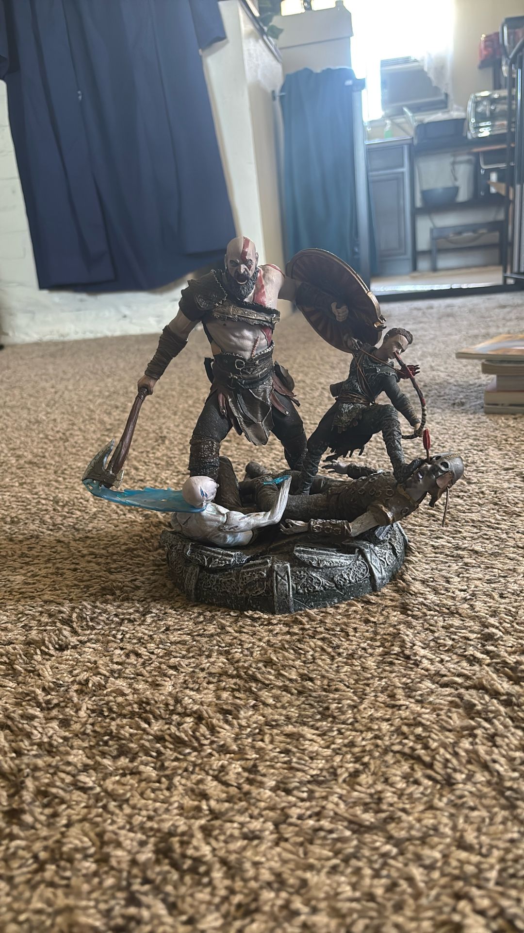 God of War Collector's Edition Kratos and Atreus Statue