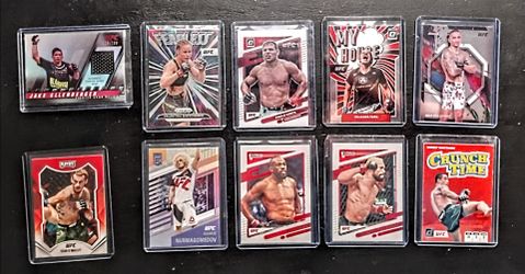 UFC legendary fighters 10 card lot