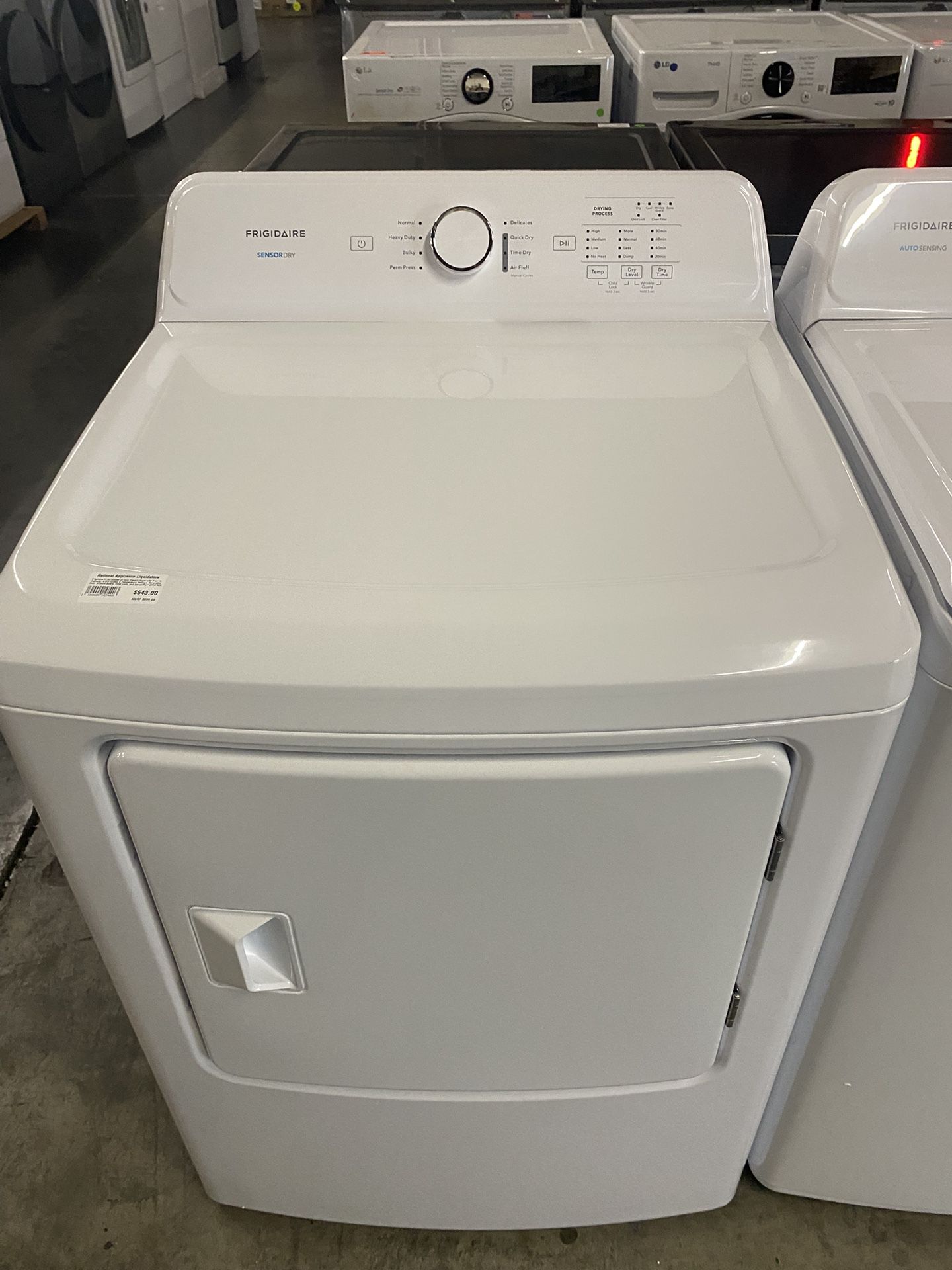 Frigidaire  FLVE7000AW 27 inch Electric Dryer with 7 cu. ft. Capacity
