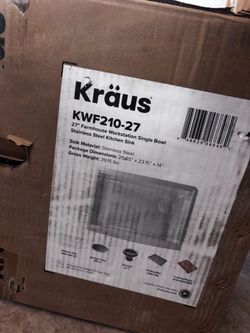 Kraus 27” Farmhouse Stainless Steel Sink