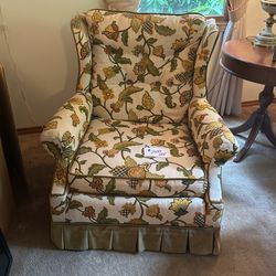 Vintage Green Yellow Orange Chair $200 OBO