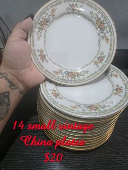 Set of 14 Vintage China Plates