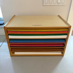 Lakeshore Wood Paper Storage Organizer with Paper