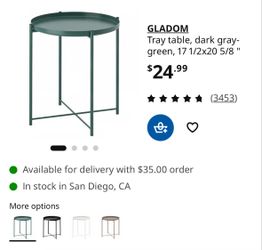 IKEA side table - emerald green