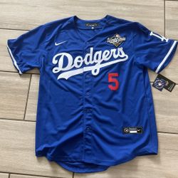 LA Dodgers Freddie Freeman Blue Jerseys with 2025 World series patch