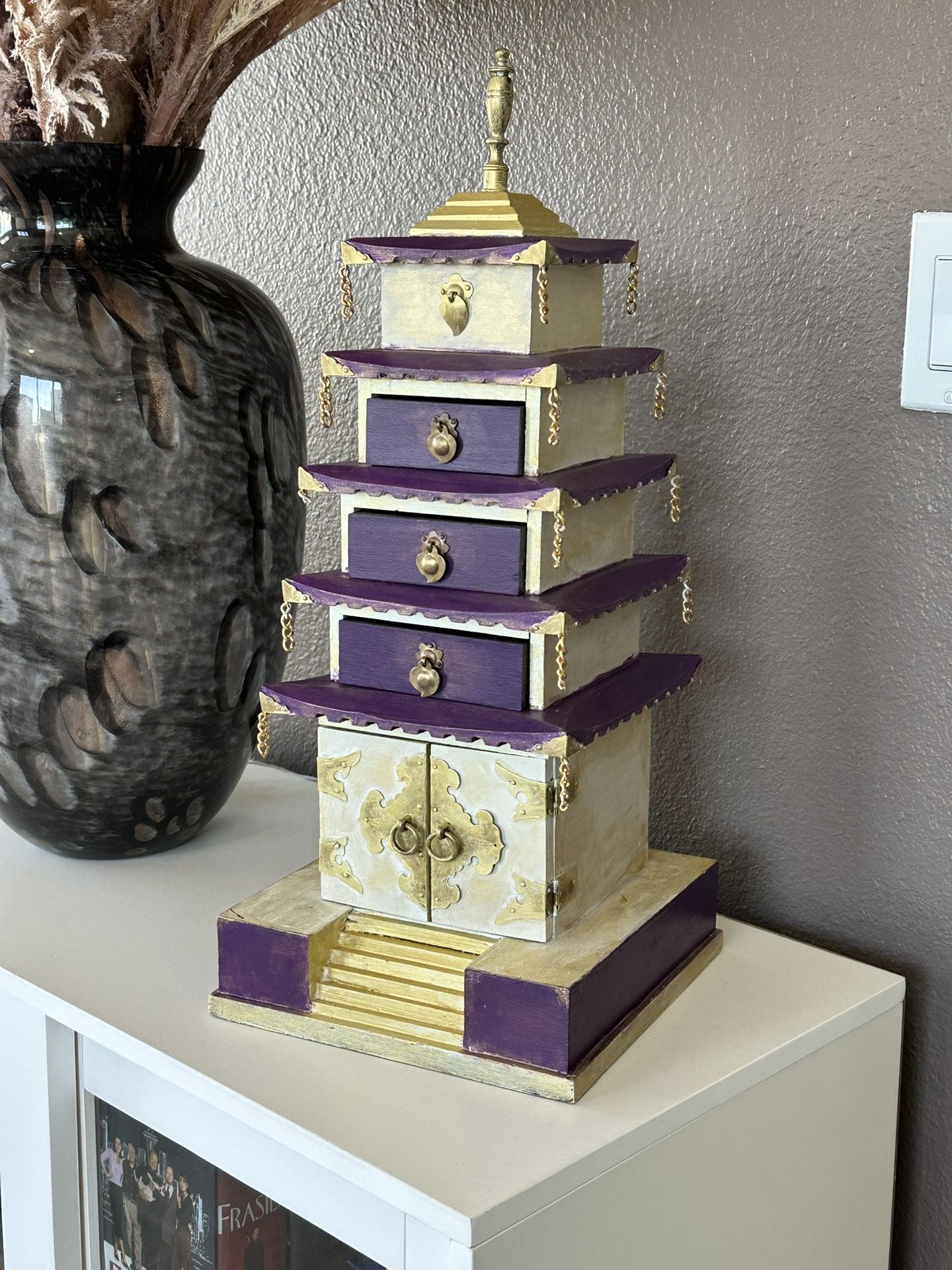 Vintage Pagoda Cabinet