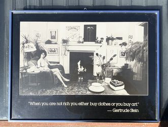 Vintage Iconic Feminist Poster Gertrude Stein Nude Art 80’s