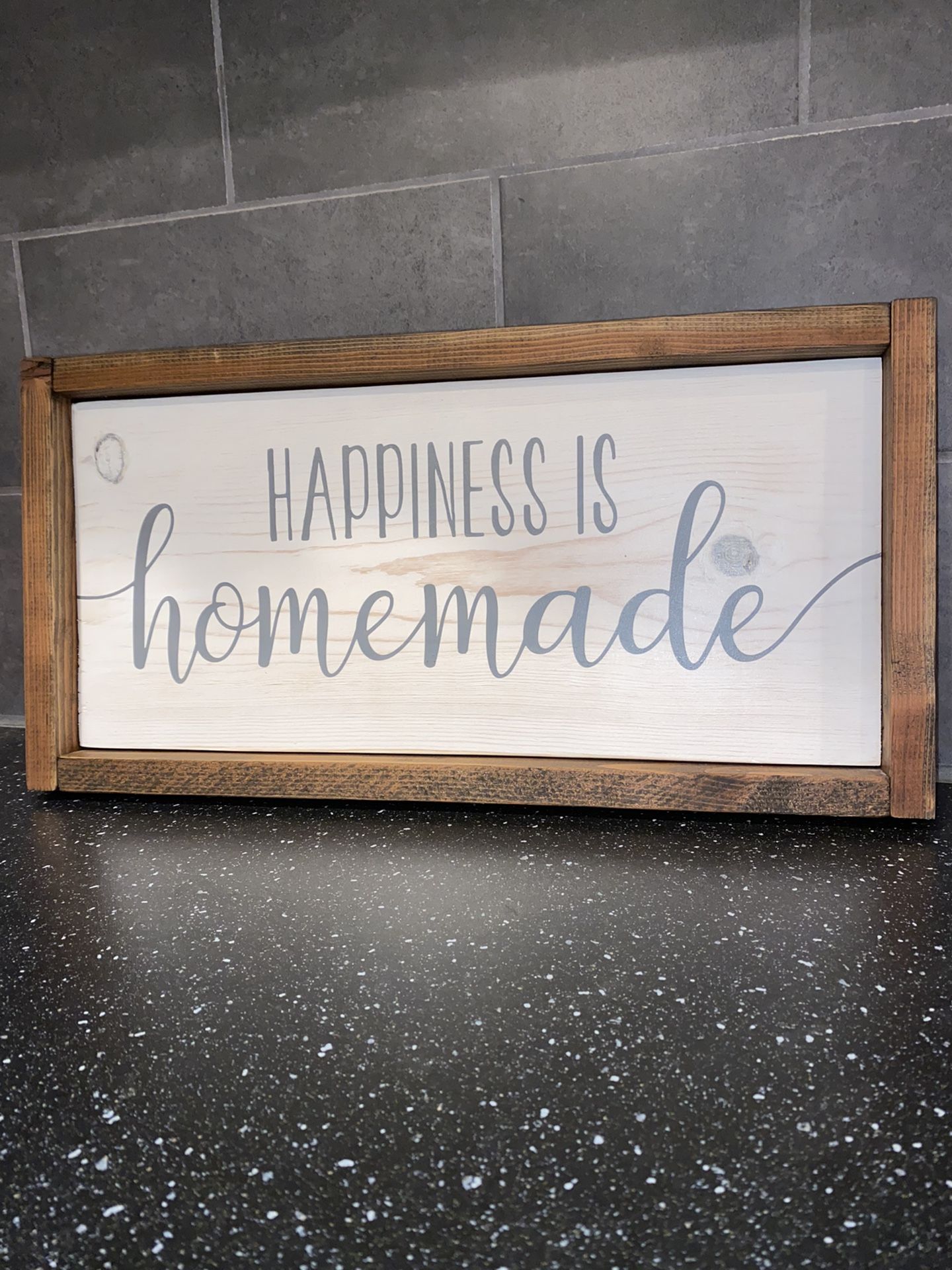 Happiness Is Homemade Wooden Sign Wall Art Painting Decor Handpainted
